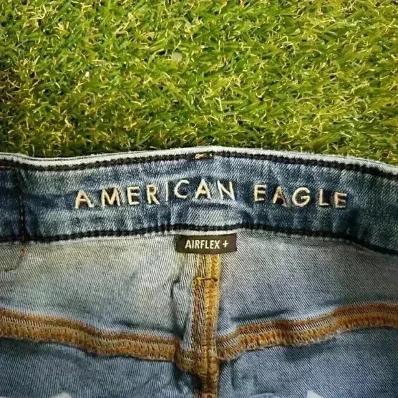 American Eagle Airflex+ Slim Jeans Move Free Athletic Fit 26 X 28 Distressed - Picture 4 of 10